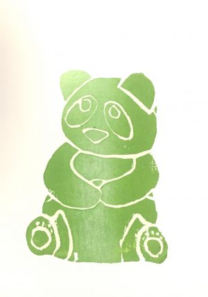 Giant Panda Print - Green