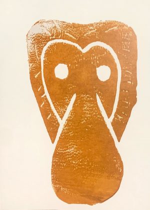 Proboscis Monkey Print - Orange