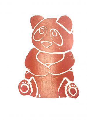 Giant Panda Print - Red