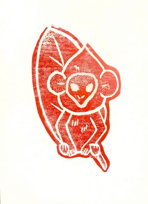 Langur Print - Red