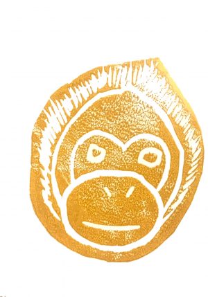 Orangutan Print - Orange